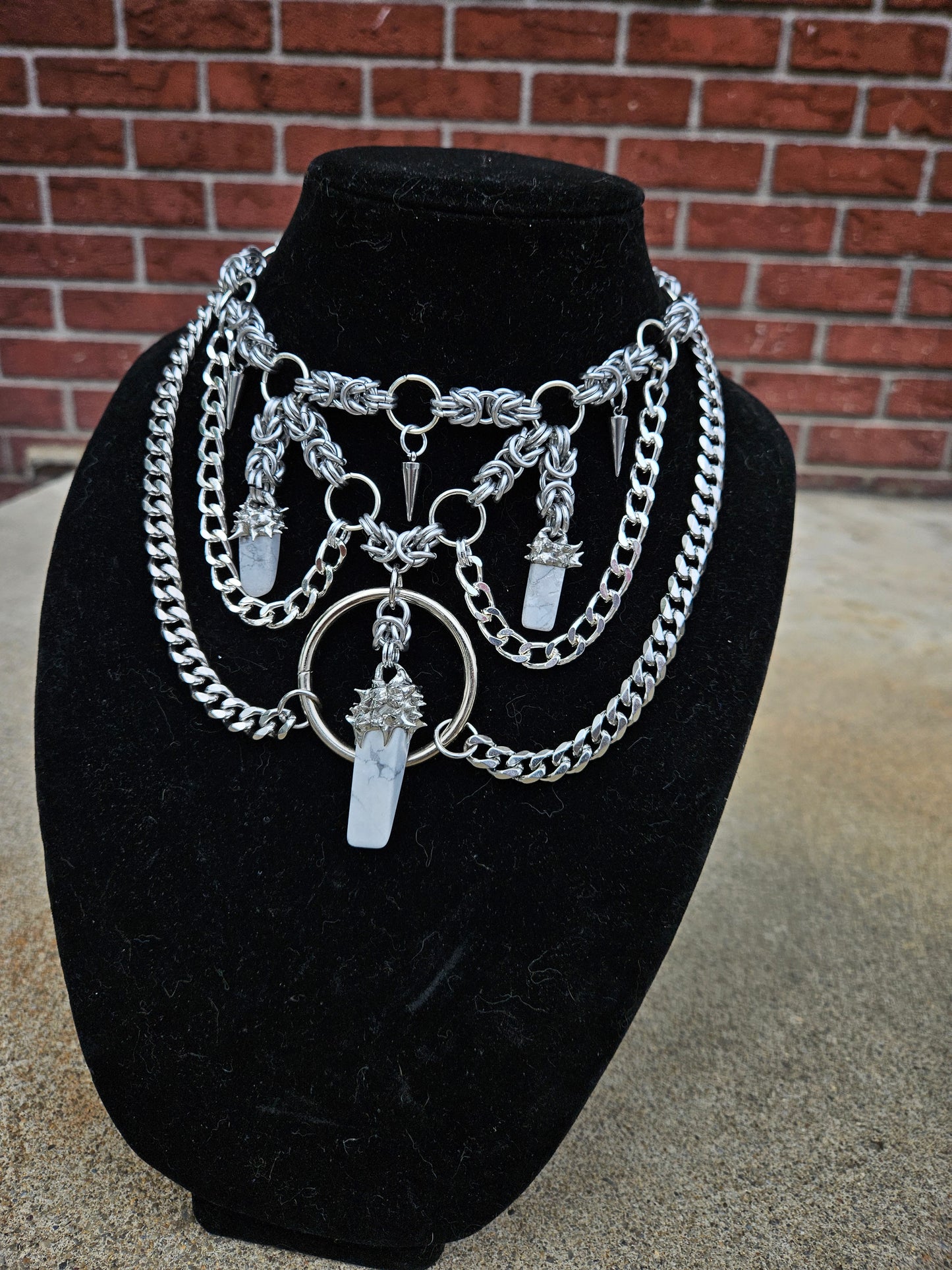 Howlite protection chain