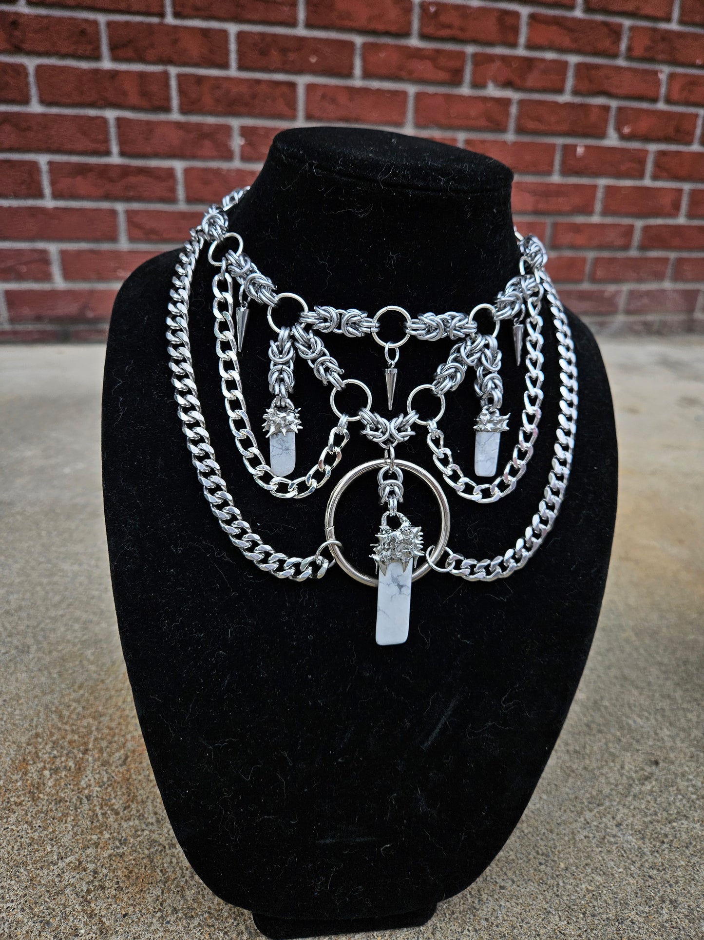 Howlite protection chain
