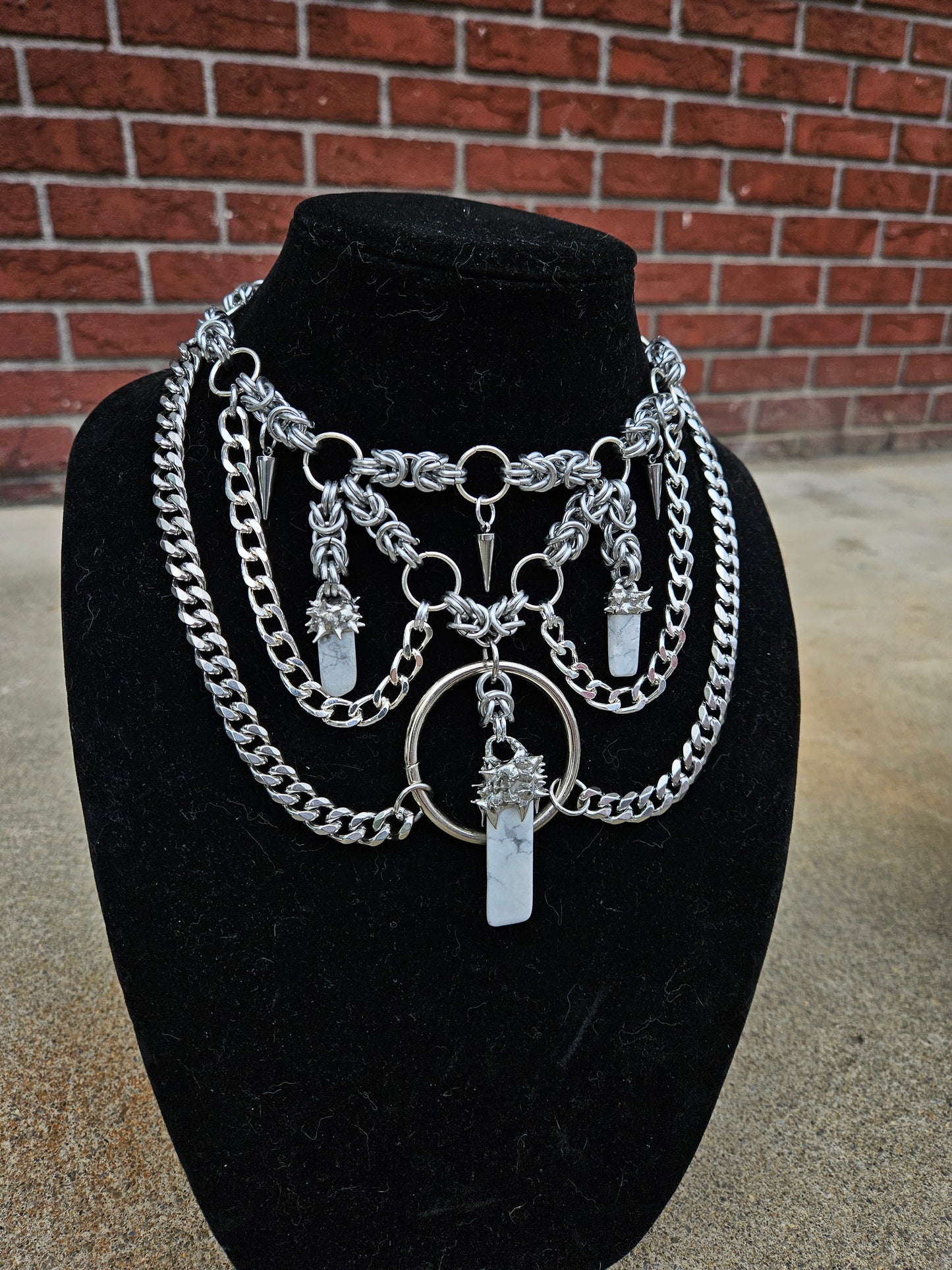 Howlite protection chain