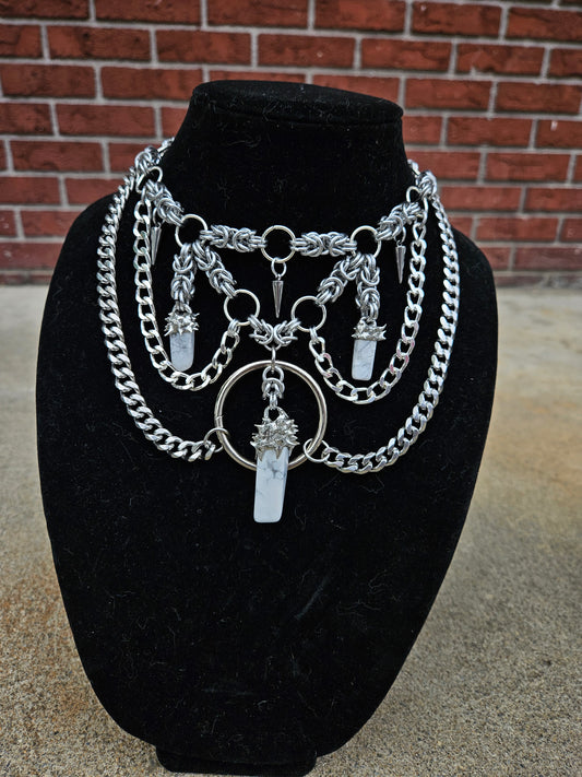 Howlite protection chain